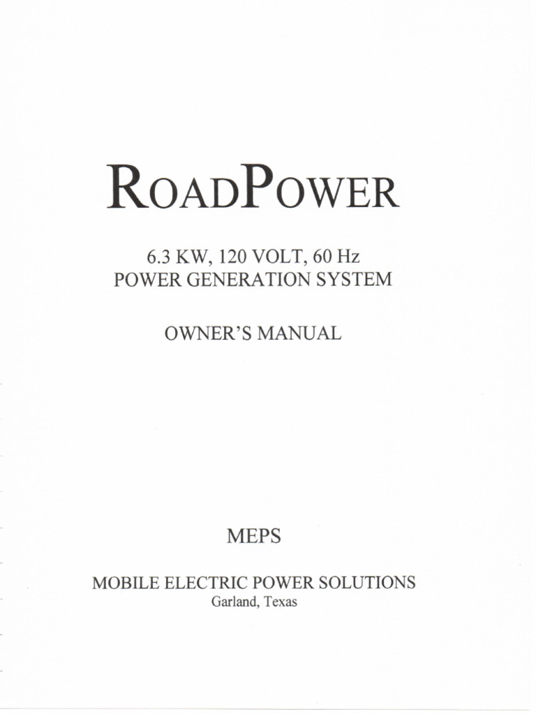 MEPS RoadPower Manual042 | PDF