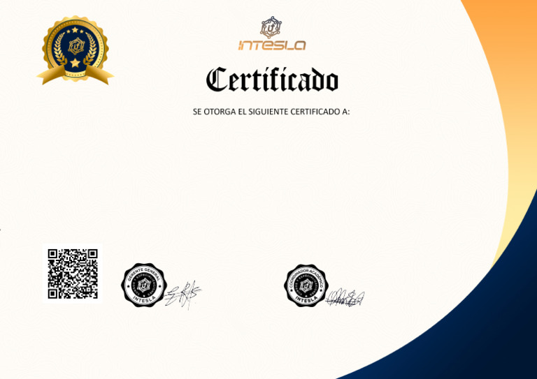 Certificado Intesla Education | PDF