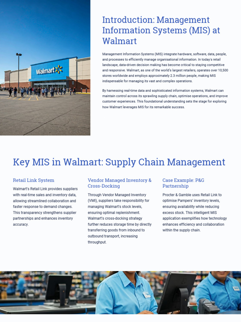 Walmart's MIS: Driving Success and Efficiency | PDF | Walmart ...