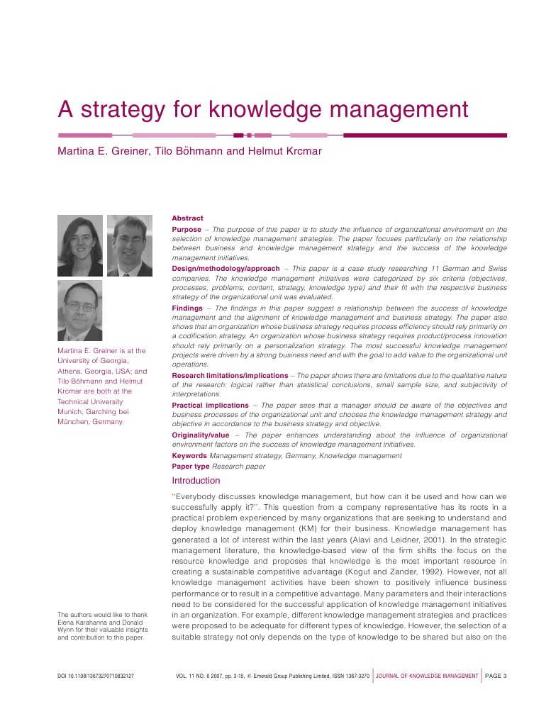 Aligning KM with Business Strategy | PDF | Business | Computers