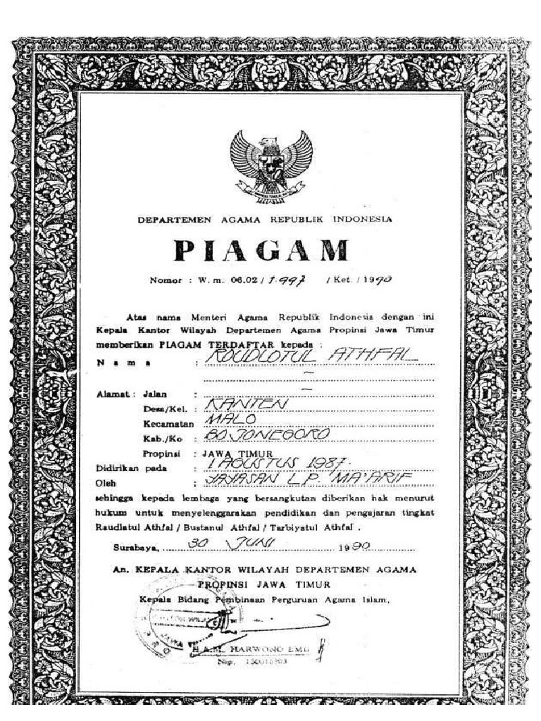 Piagam Pendirian Ra | PDF