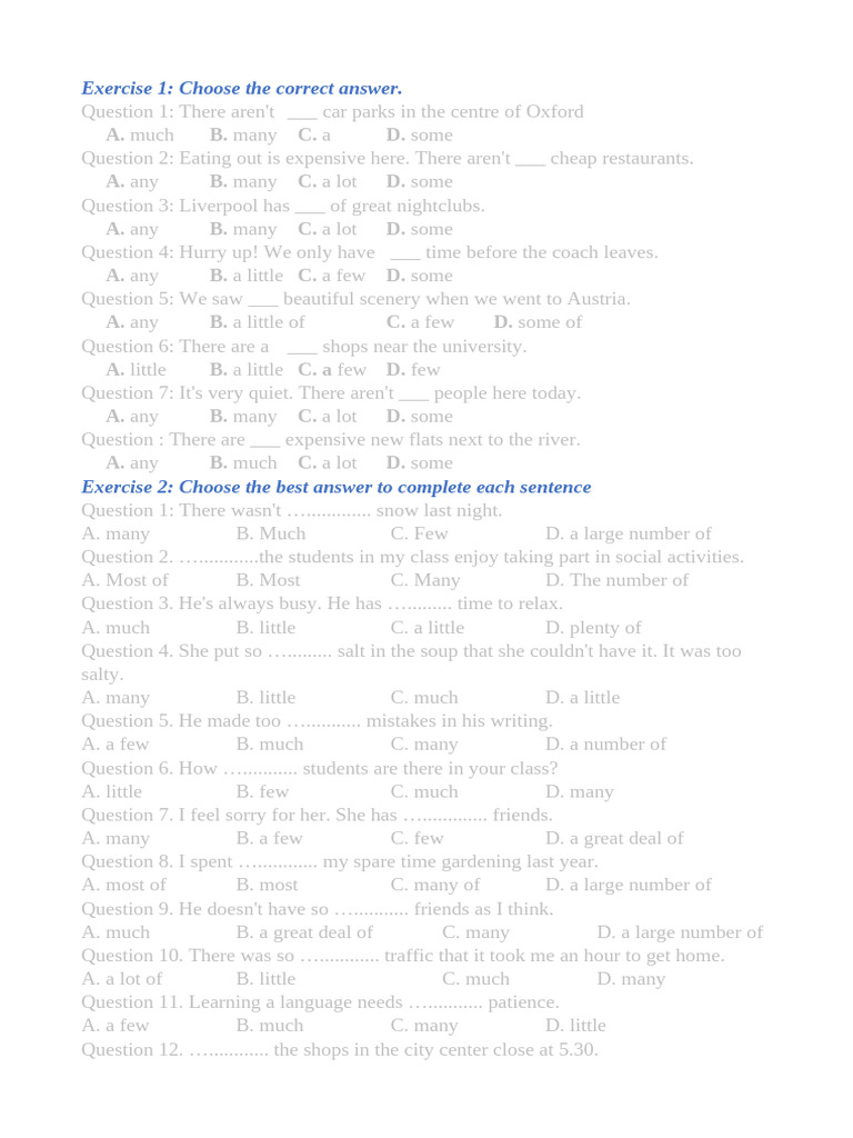 Determiners Quantifiers | PDF