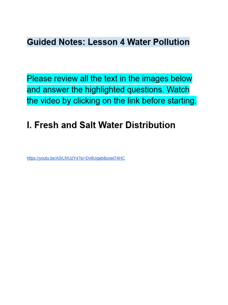 Water Pollution: Types and Solutions | PDF | Waste | Pollution