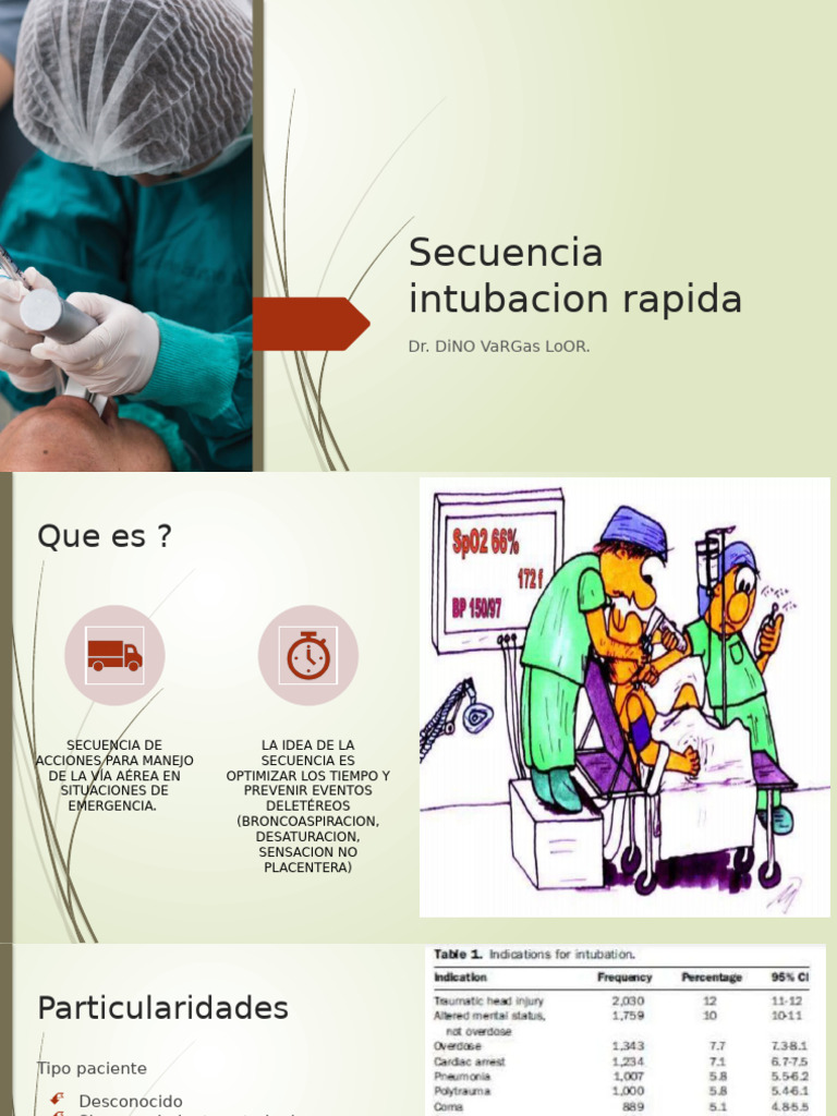 Secuencia Rápida de Intubación | PDF | Medicina CLINICA ...
