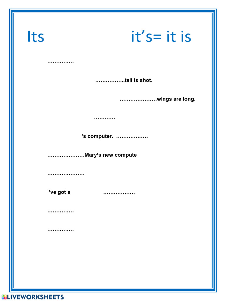 Understanding "Its" vs. "It's" Usage | PDF