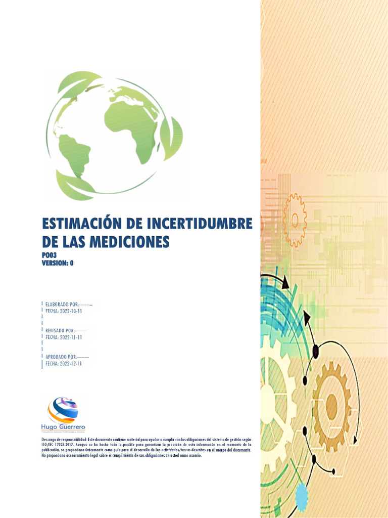 Estimación de Incertidumbre en Mediciones | PDF | Incertidumbre | Medición