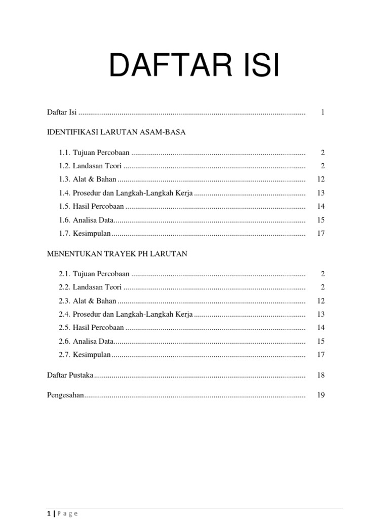 Laporan Kimia Asam Basa 2