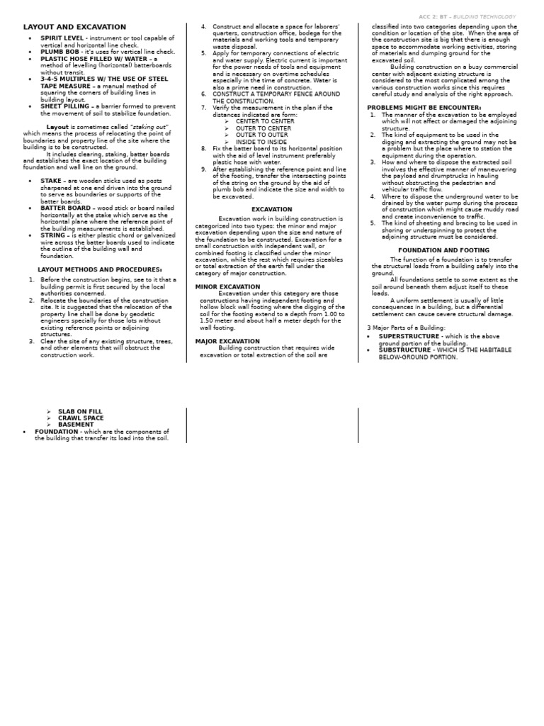 BT - Building Technology | PDF | Foundation (Engineering) | Basement