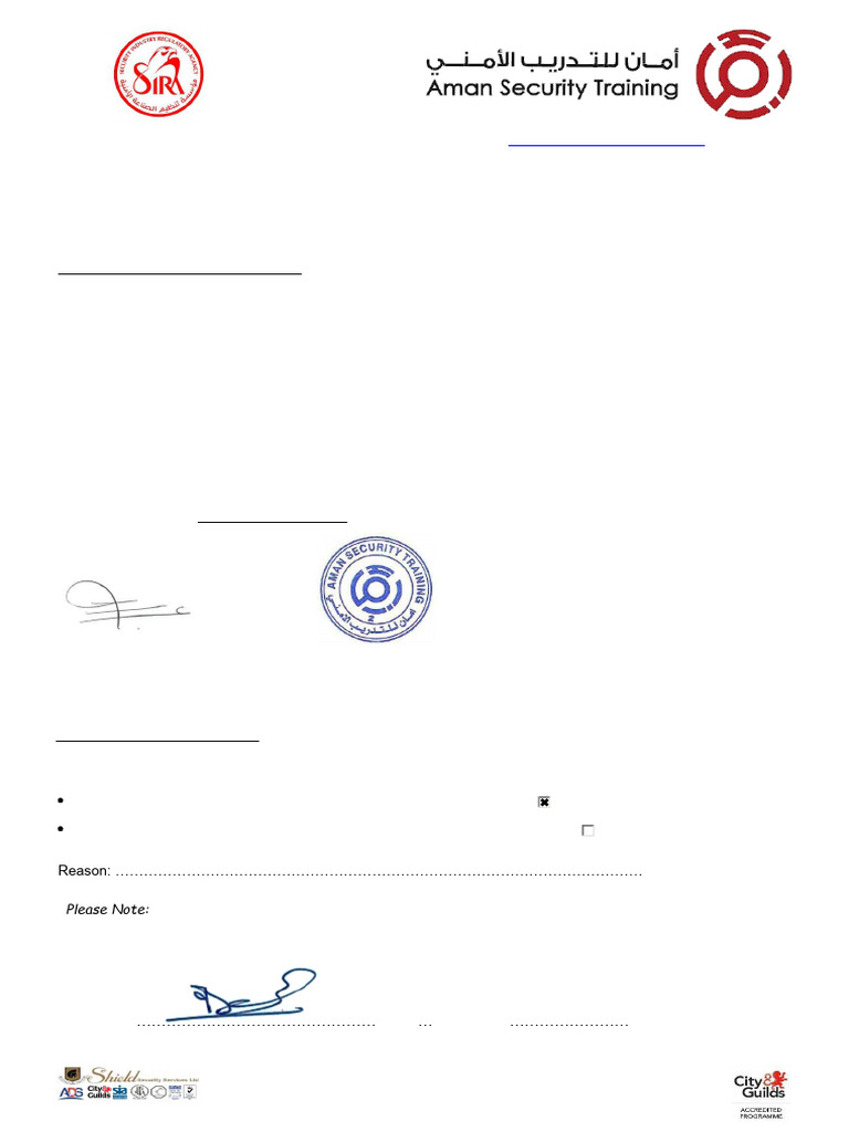 UAE Course - Confirmation | PDF