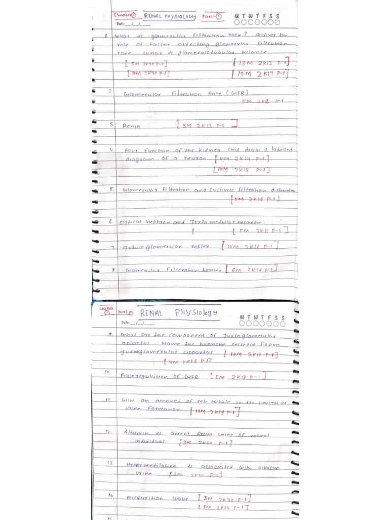 Physiology Pyq 11 22 Part 1 Pdf