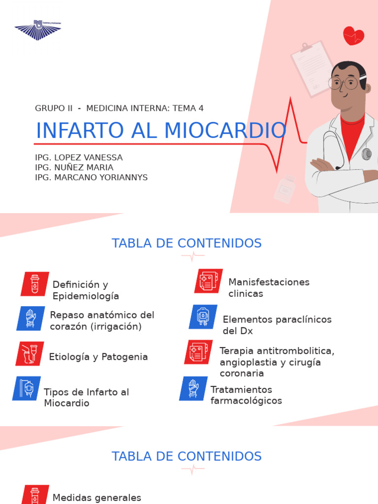 Infarto al Miocardio: Causas y Tratamientos | PDF | Infarto de ...