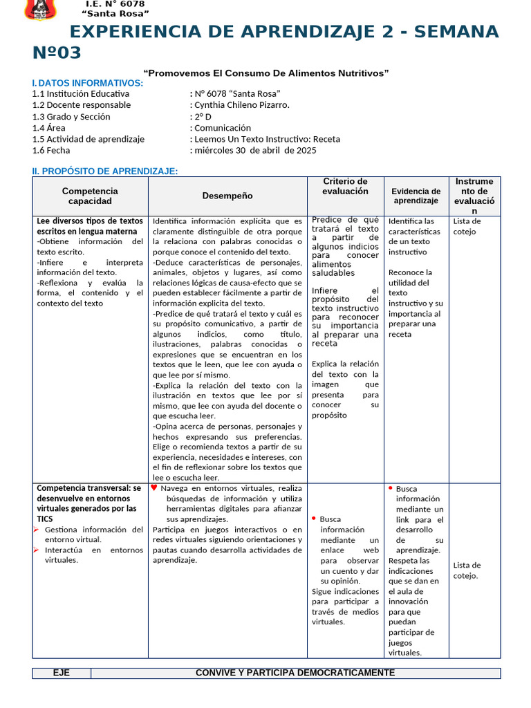 Com. 2 Mayo | PDF | Aprendizaje | Ciencia cognitiva