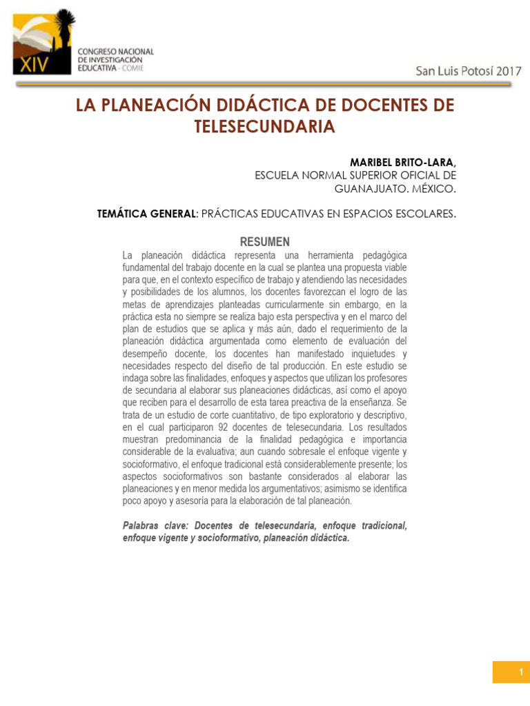 Planeación Didáctica en Telesecundaria | PDF | Plan de estudios | Enseñando