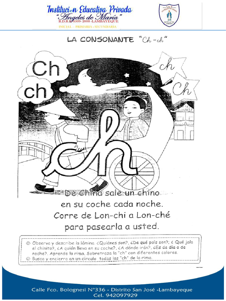 Recu 09112024184429 Repaso de La H y Consonante CH 02 | PDF