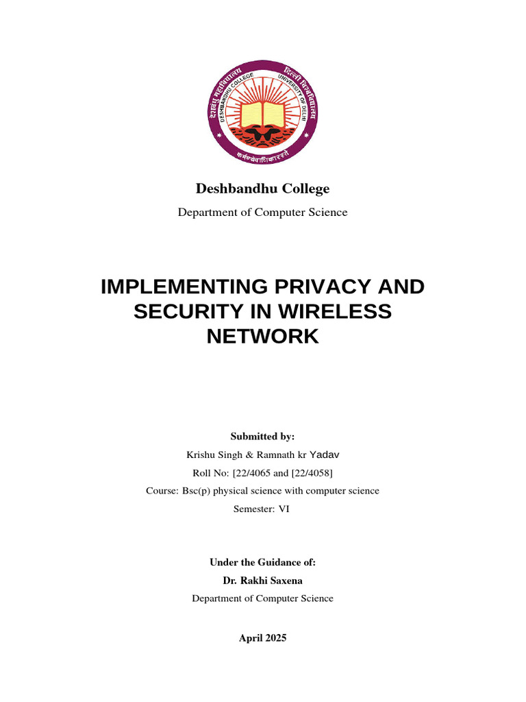 Privacy and Security in Wireless Networks | PDF | Computer Security ...