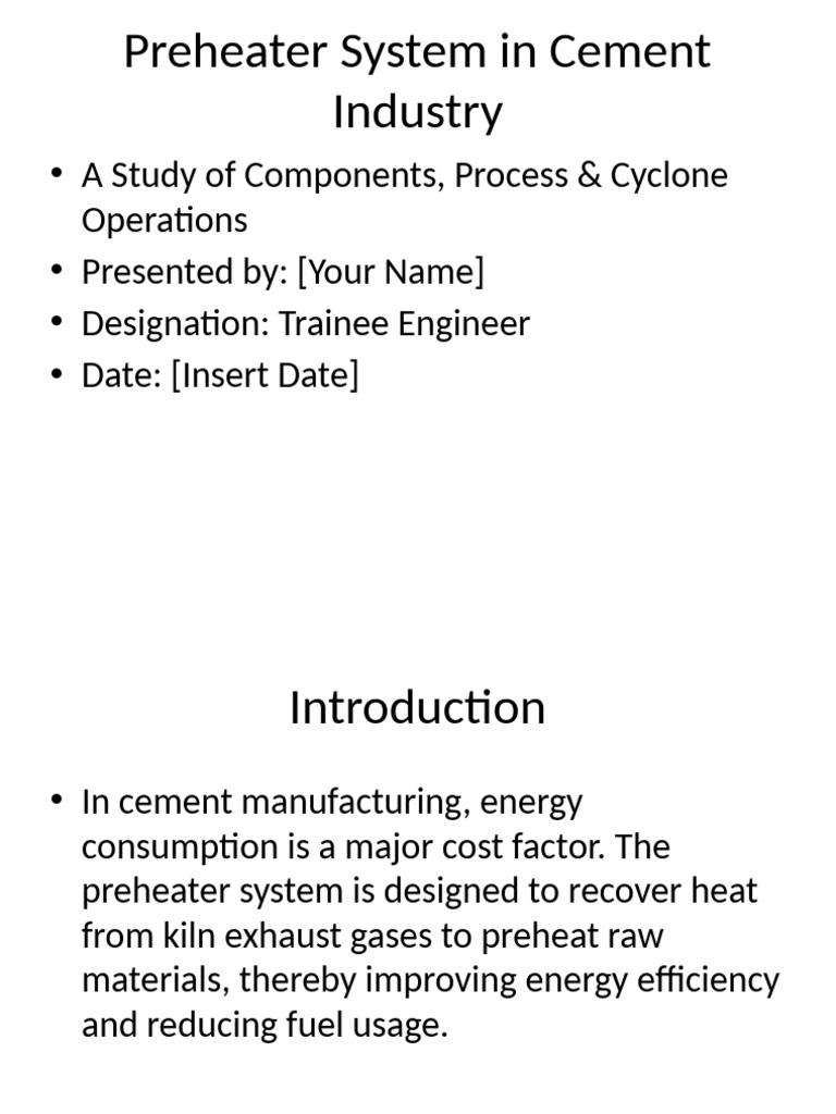 Preheater Detailed Presentation | PDF | Gases | Chemical Equipment