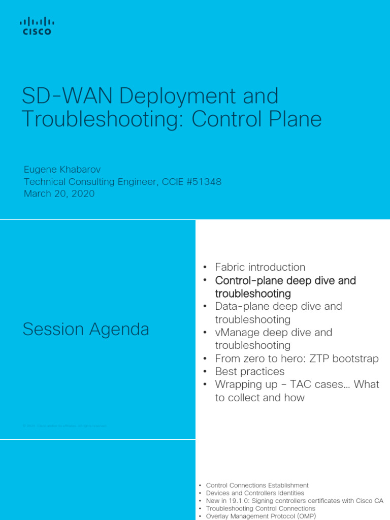 SD-WAN Control Plane Troubleshooting Guide | PDF | Public Key ...