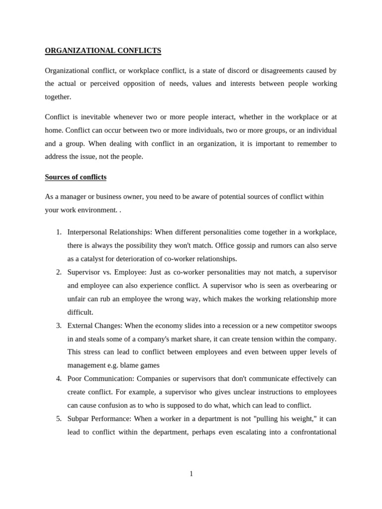 Week 7 - Organizational Conflicts-3 | PDF | Harassment | Conflict ...