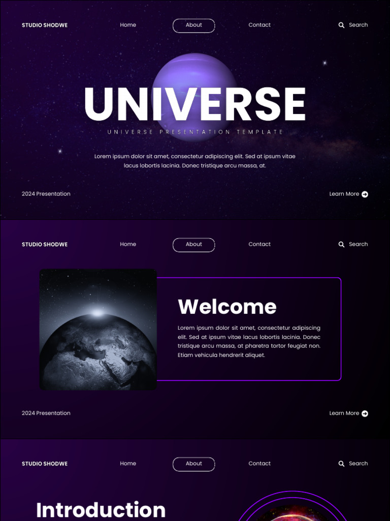 Black and Purple Gradient Modern Universe Presentation | PDF
