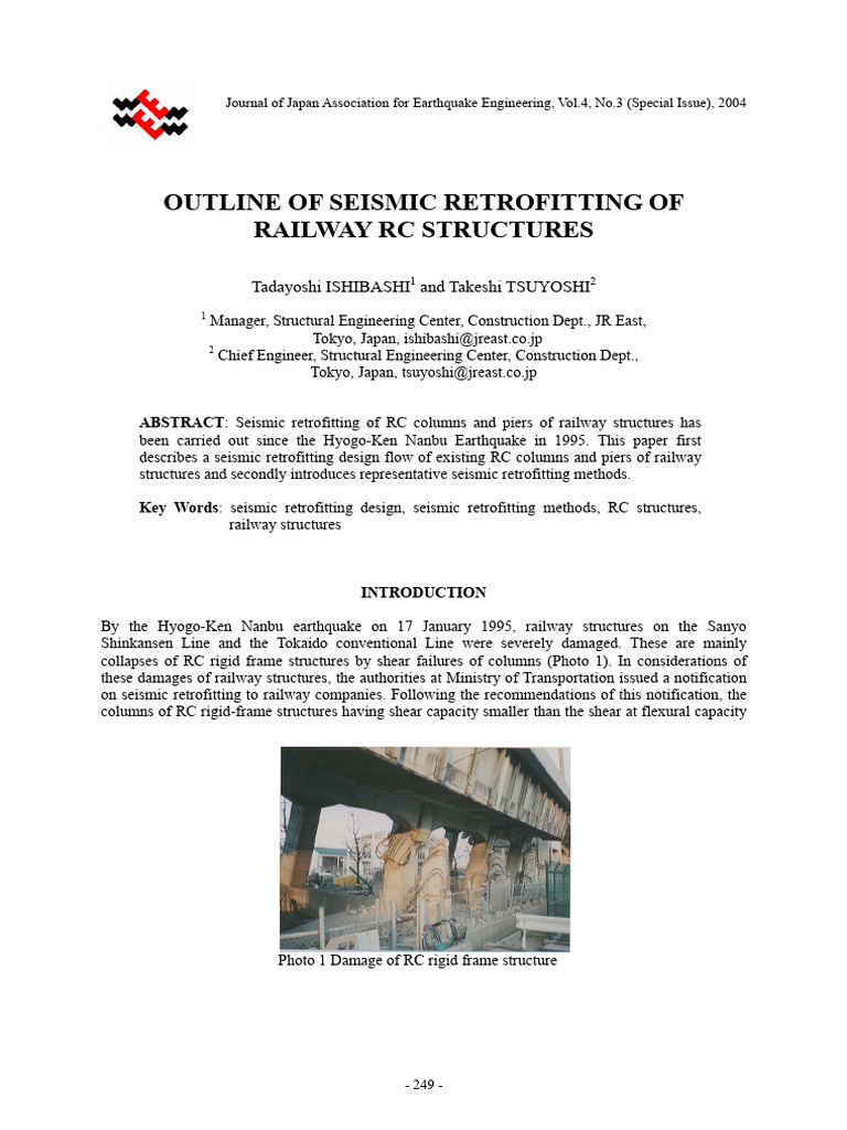 Seismic Retrofitting of Railway RC Structures | PDF | Structural ...