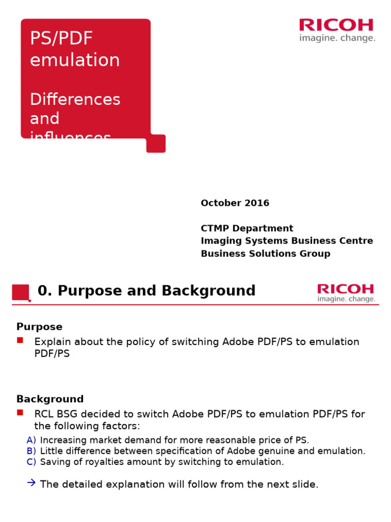 Emulation Policy for Adobe PS/PDF | PDF | Digital Technology | Software