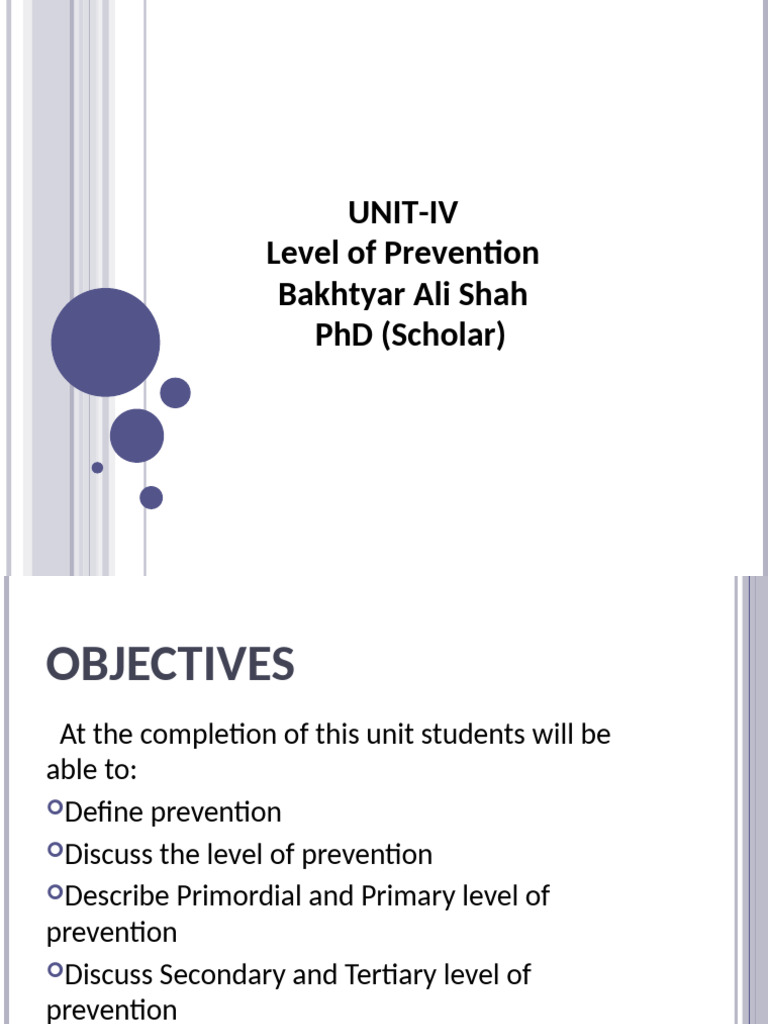 Levels of Disease Prevention Explained | PDF | Preventive Healthcare ...