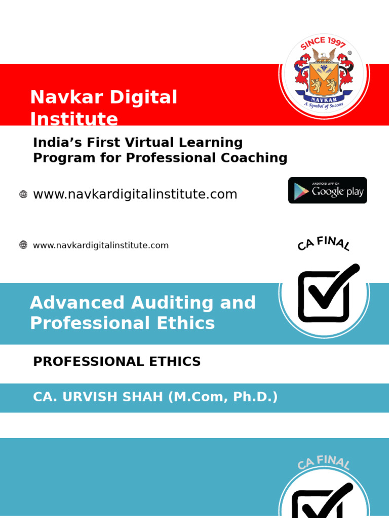 Professional Ethics in Auditing | PDF | Accountant | Audit