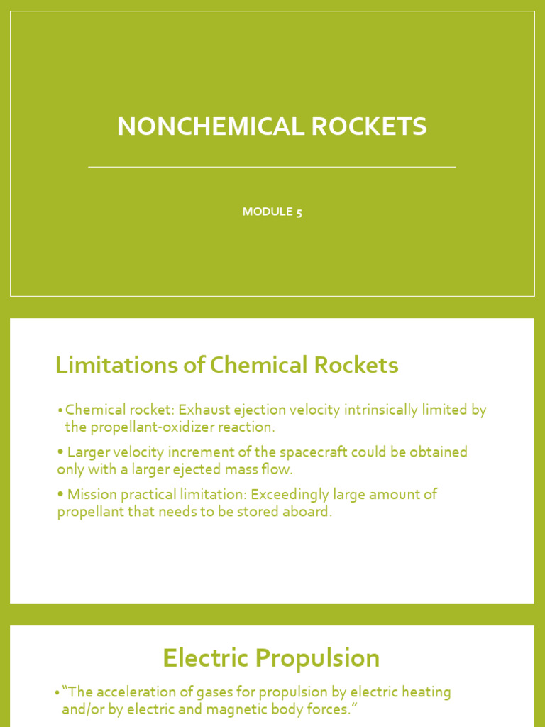 Nonchemical Rocket Propulsion Methods | PDF | Spacecraft Propulsion ...