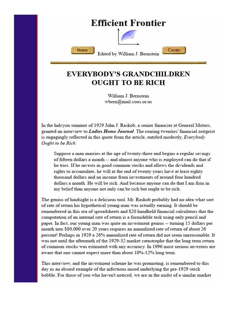 Investing Insights from 1929's Raskob | PDF | Internal Rate Of Return ...