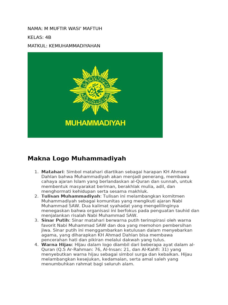 Makna Logo Muhammadiyah dan Simbolnya | PDF