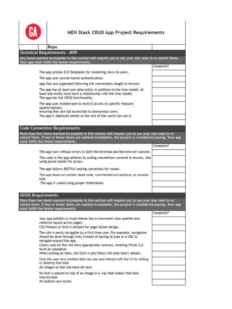 MEN Stack CRUD App Project Feedback | PDF | Software Development ...