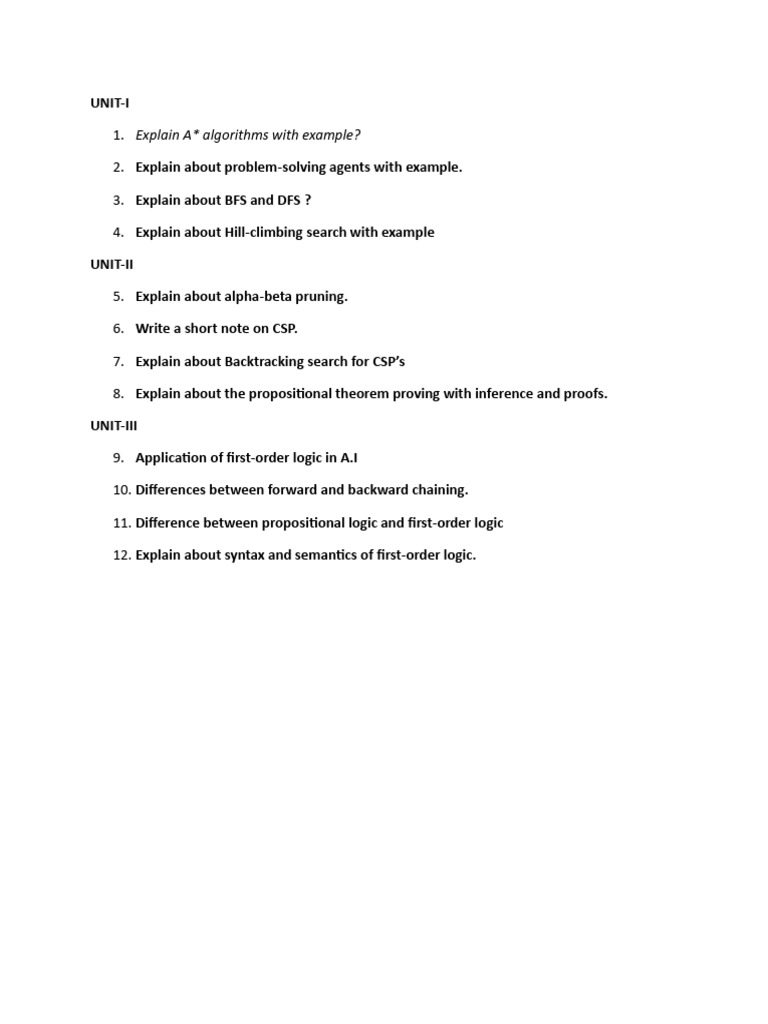 Ai Imp Mid1 | PDF
