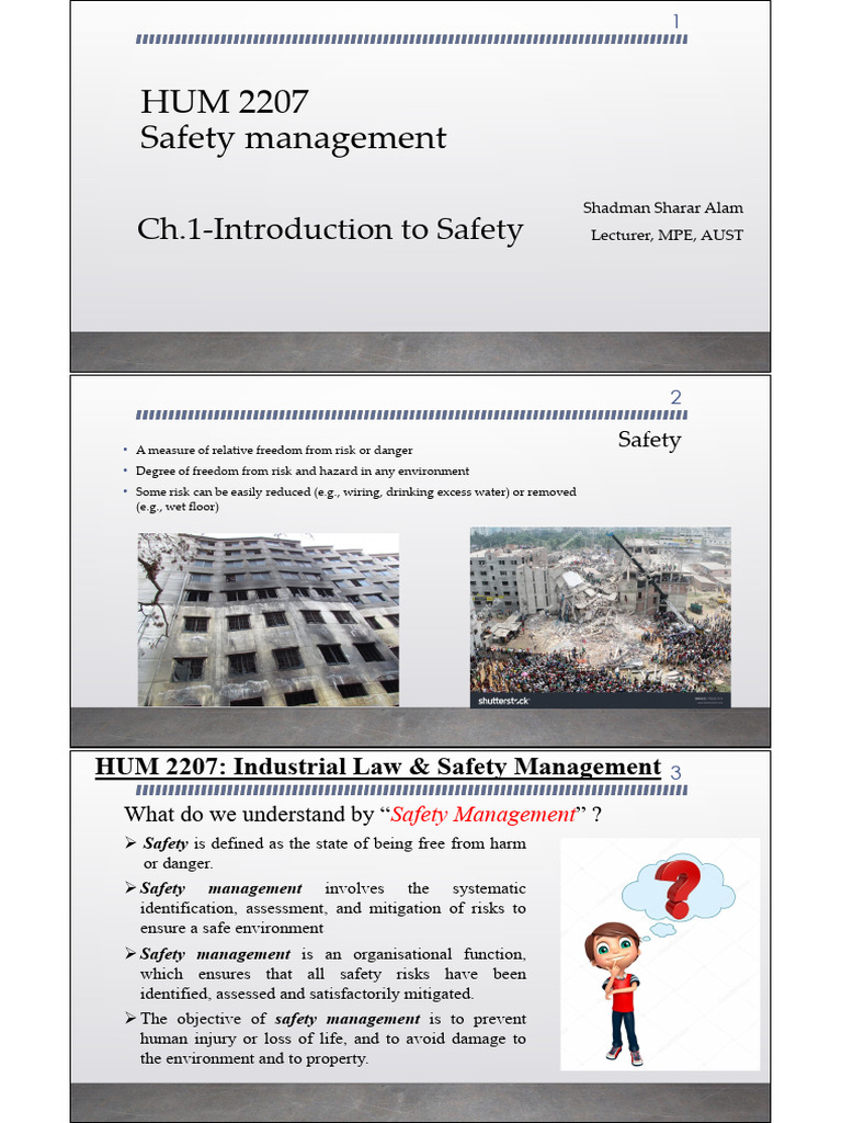 Safety Management Overview and Practices | PDF | Occupational Hygiene ...