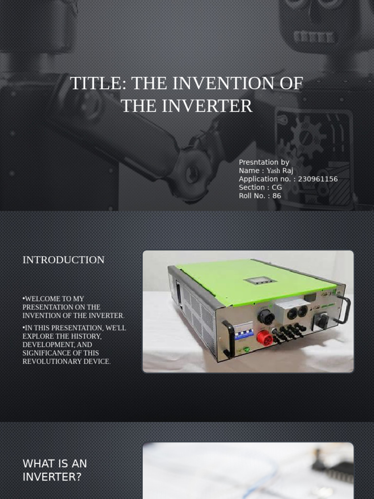History and Evolution of the Inverter | PDF | Power Inverter ...