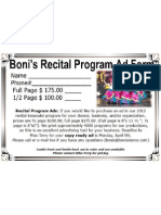 Recital Program Ad Form 2012