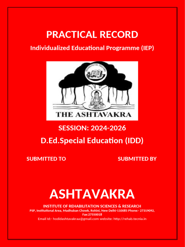 IEP Record for 2024-2026 Session | PDF