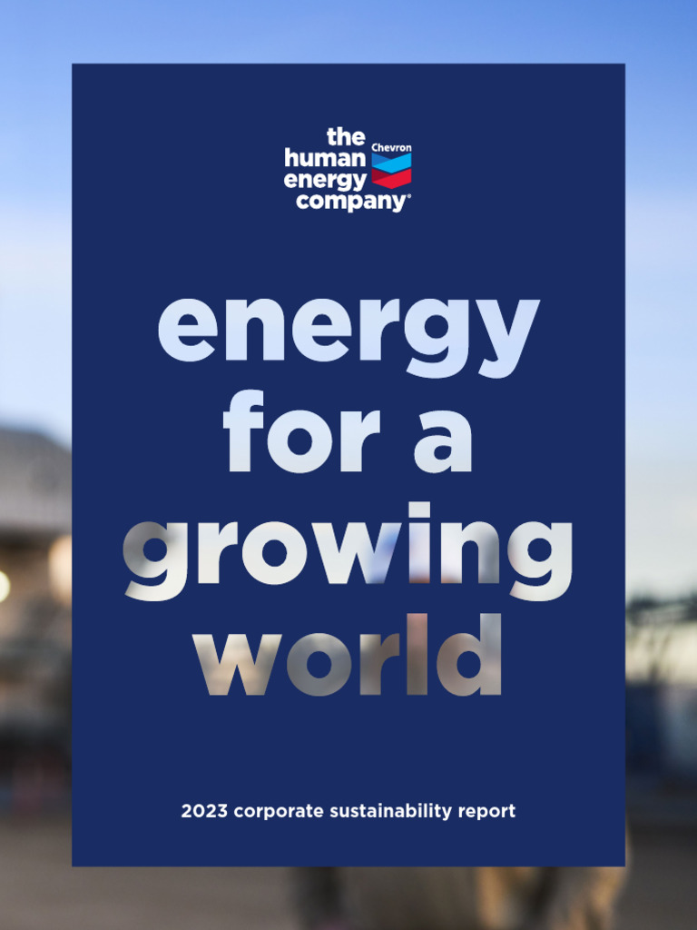 Chevron 2023 Sustainability Report | PDF | Sustainability | Economies