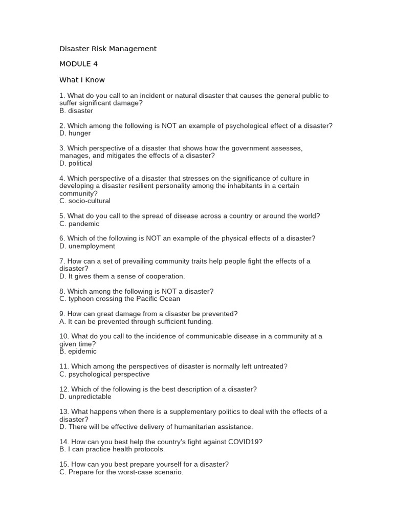 Understanding Disaster Risk Management | PDF | Emergency Management ...