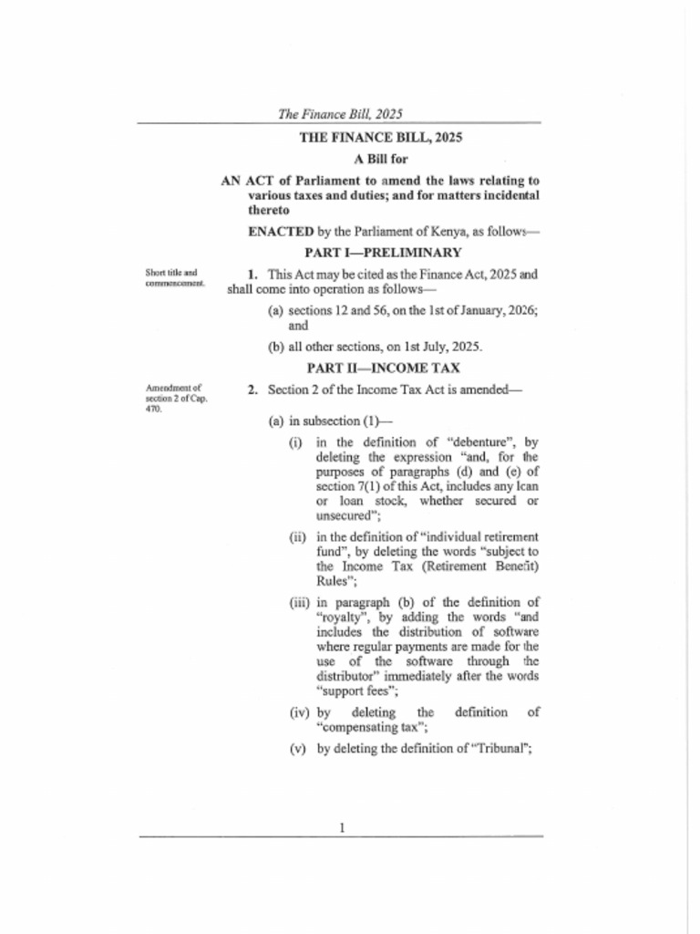 30 04 2025 Finance Bill 2025 Pdf