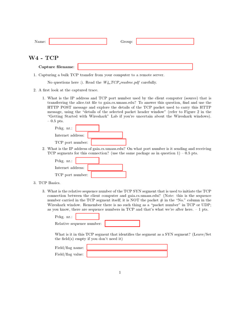 TCP Segment Analysis and Capture Guide | PDF | Transmission Control ...