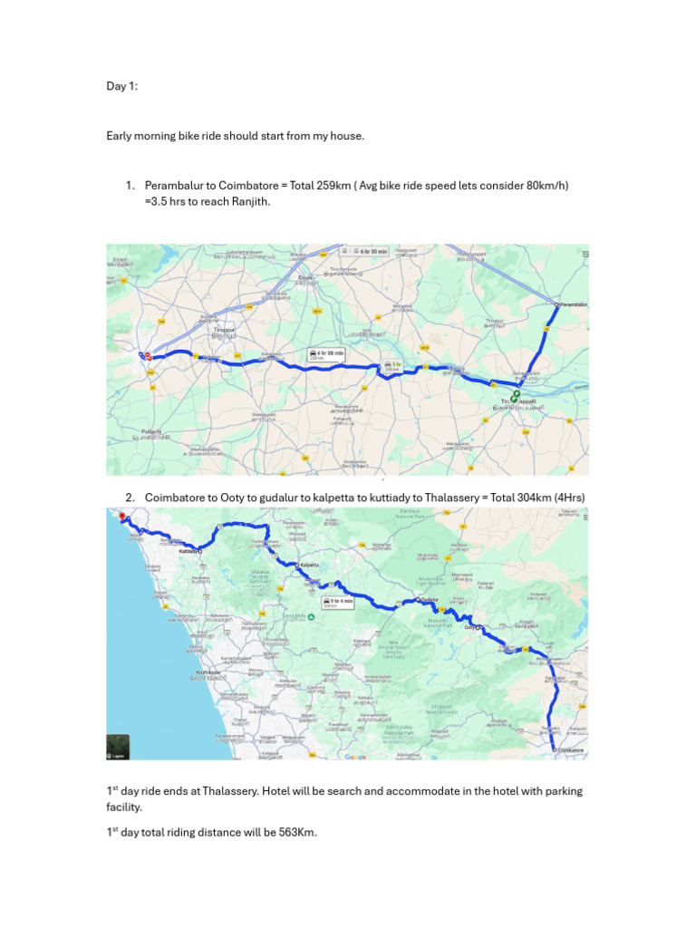 Epic 14-Day Bike Trip Itinerary | PDF