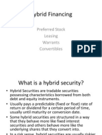 Hybrid Financing: Understanding Preferred Stock, Leasing, Warrants and Convertibles