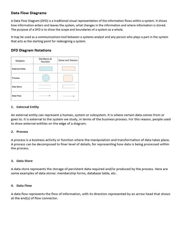 Data Flow Diagram Overview and Guidelines | PDF | Computing ...