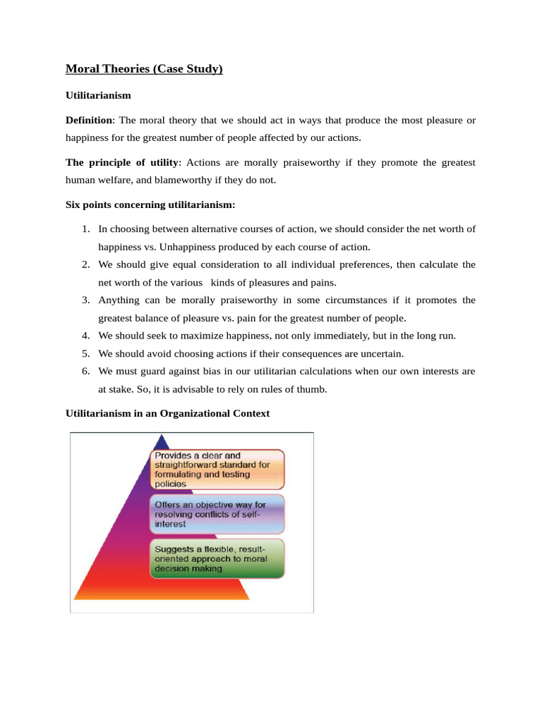 Key Moral Theories in Business Ethics | PDF | Utilitarianism | Justice