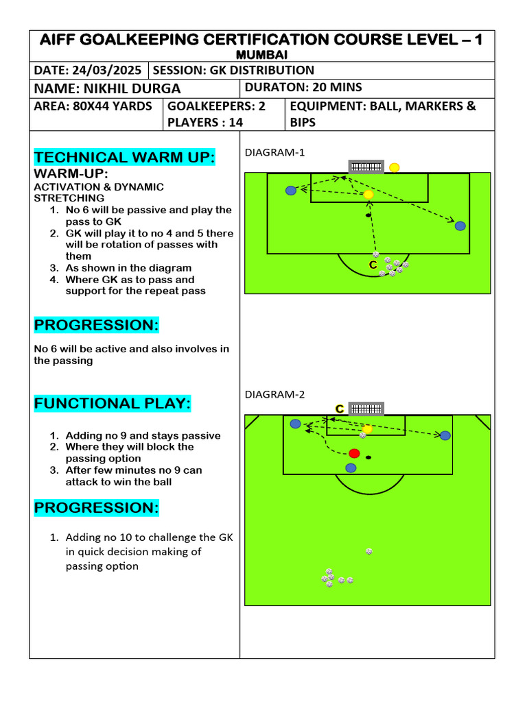Goalkeeper Distribution Techniques | PDF