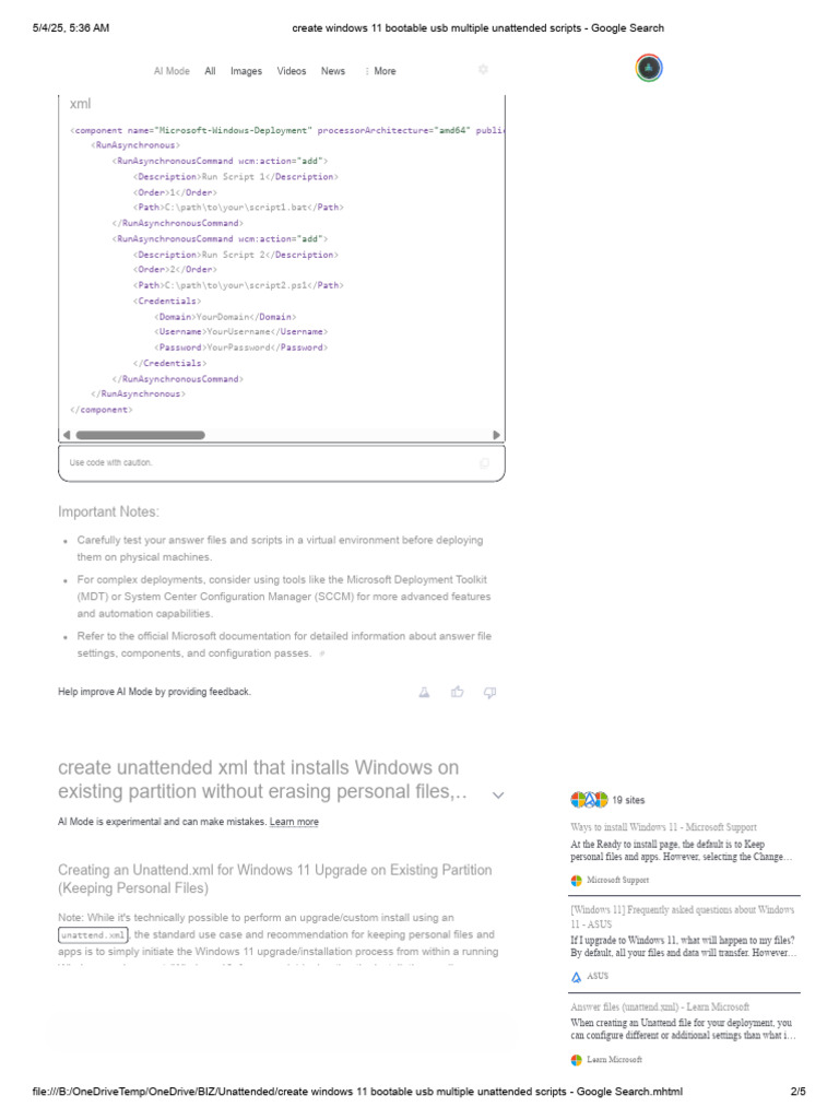 Create Windows 11 Unattend XML Scripts | PDF | Microsoft Windows | Booting