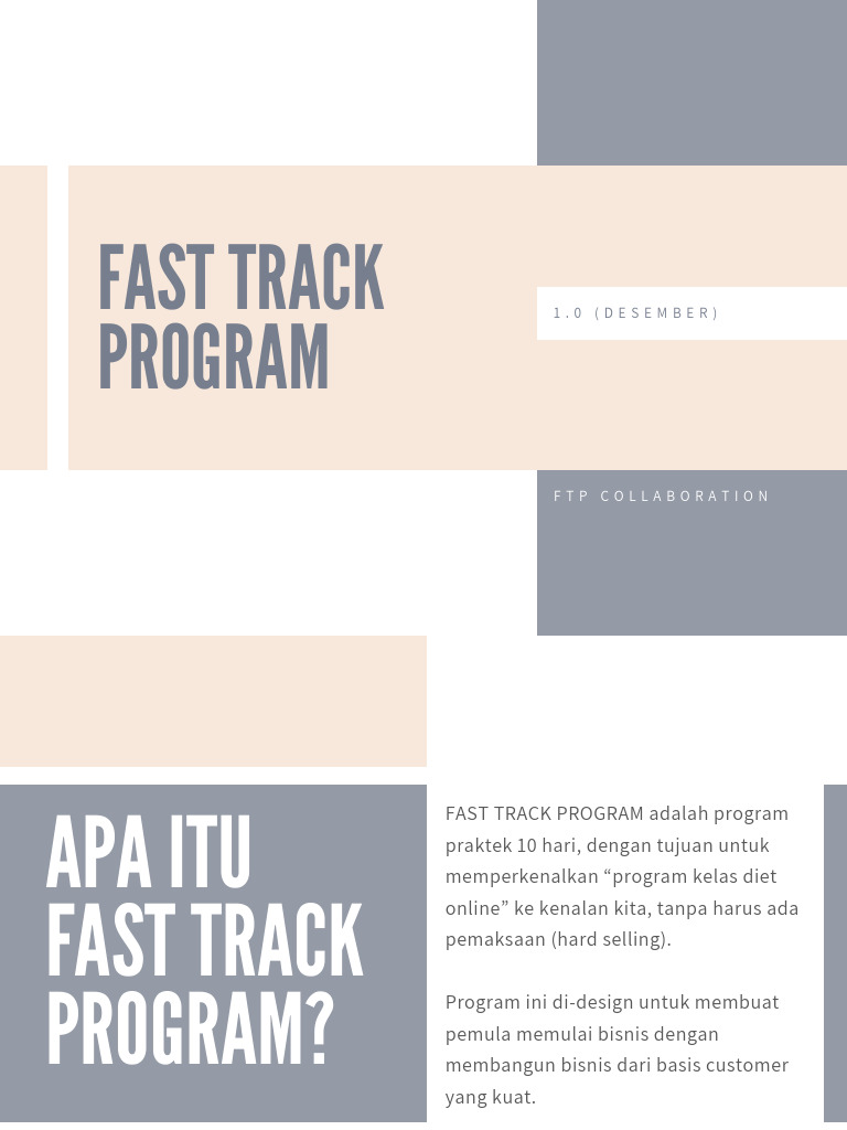 FAST TRACK PROGRAM Briefing | PDF