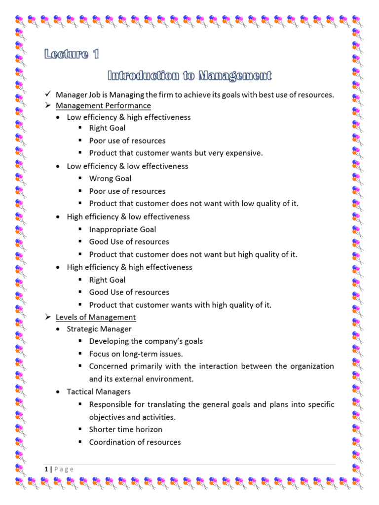 Revision For Principles of Management 2020-2021 | PDF | Leadership ...