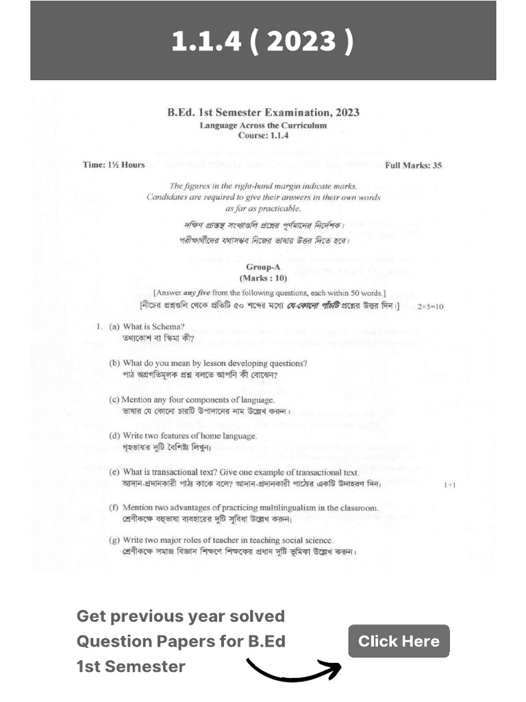 1ST Sem 1.1.4 (2023) | PDF