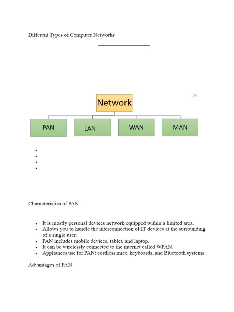 Overview of Computer Network Types | PDF | Computer Network | Local ...